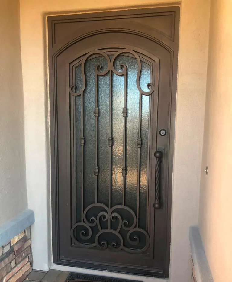 Ornamental iron entry gate by SG Fabrication in the Phoenix West Valley