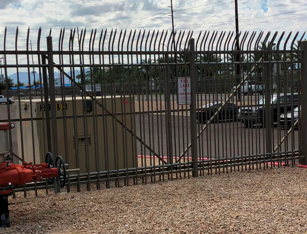 Iron fencing run fabricated and installed by SG Fabrication