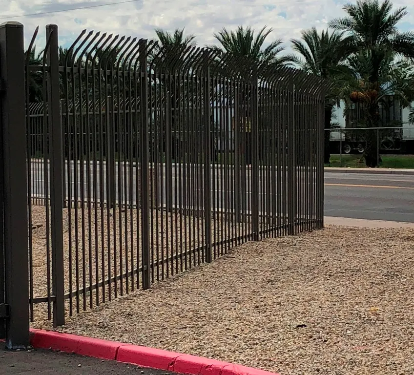 Commercial iron fencing installed by SG Fabrication