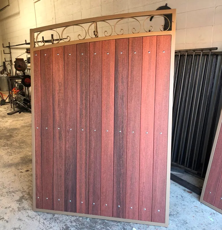 Steel gate being fabricated at SG Fabrication