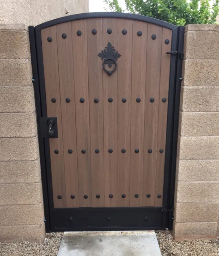 Custom side yard gate fabricated by SG Fabrication